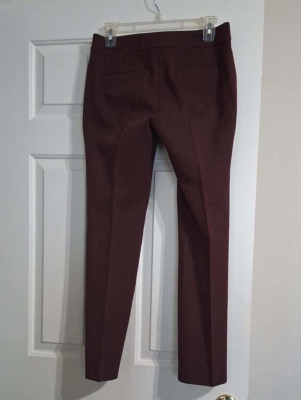 LOFT Tailored Slim Dress Pants in Burgundy - Picture 2 of 2